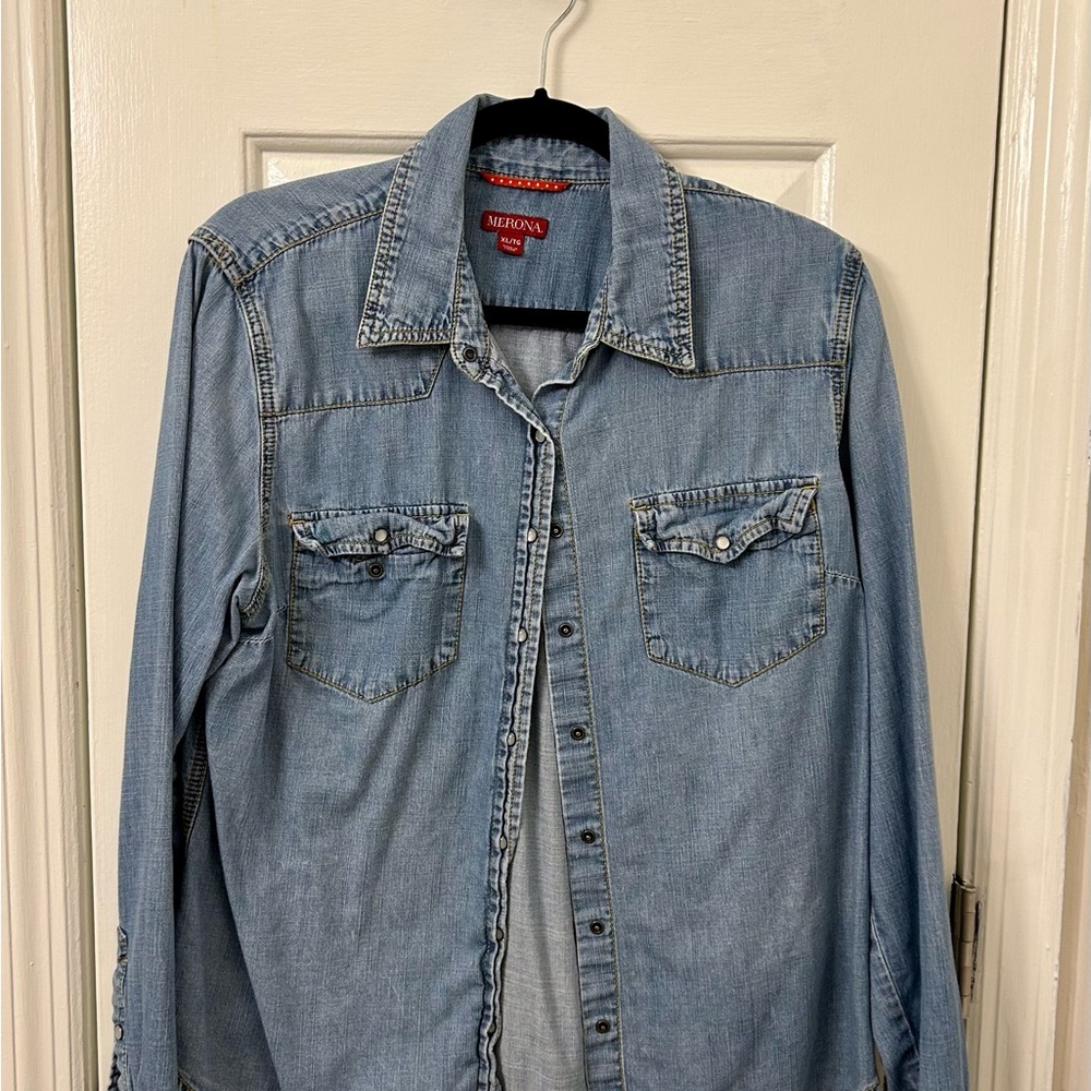 Merona Light Blue Denim Shirt